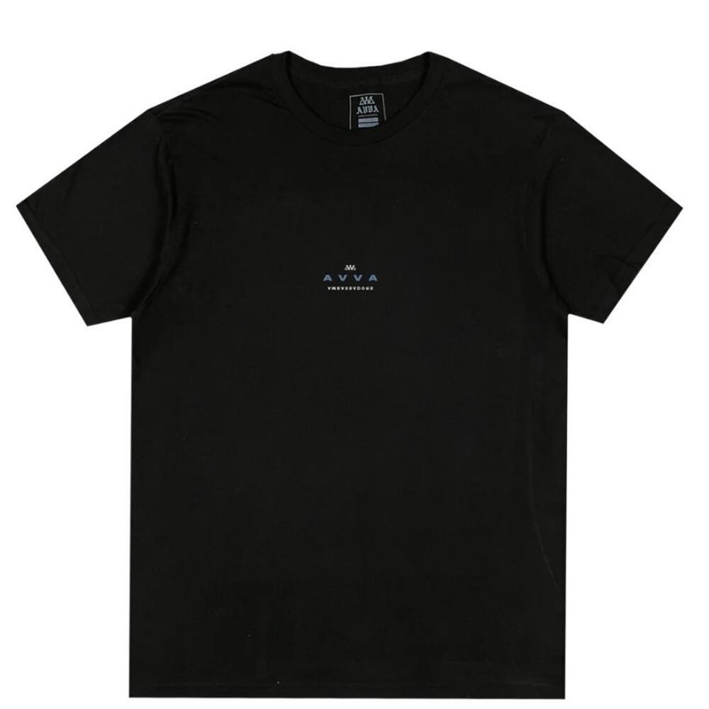 AVVA BRAND Men's Globe Trotter SS Tee T-Shirt Black Large NWT LAST ONE LEFT